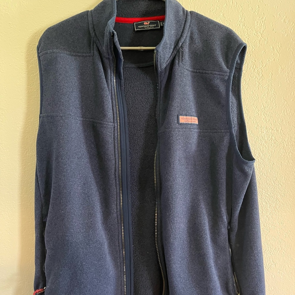 Navy Blue Fleece Vest